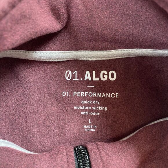 01 ALGO Pullover Stitch Fix Red Max 1/4 Zip Performance Men's Size Large - Picture 2 of 6